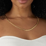 Goldsmiths 9ct Yellow Gold Anchor Chain Necklace 20 Inch
