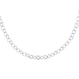Goldsmiths 9ct White Gold 61cm (24") Oval Belcher Chain
