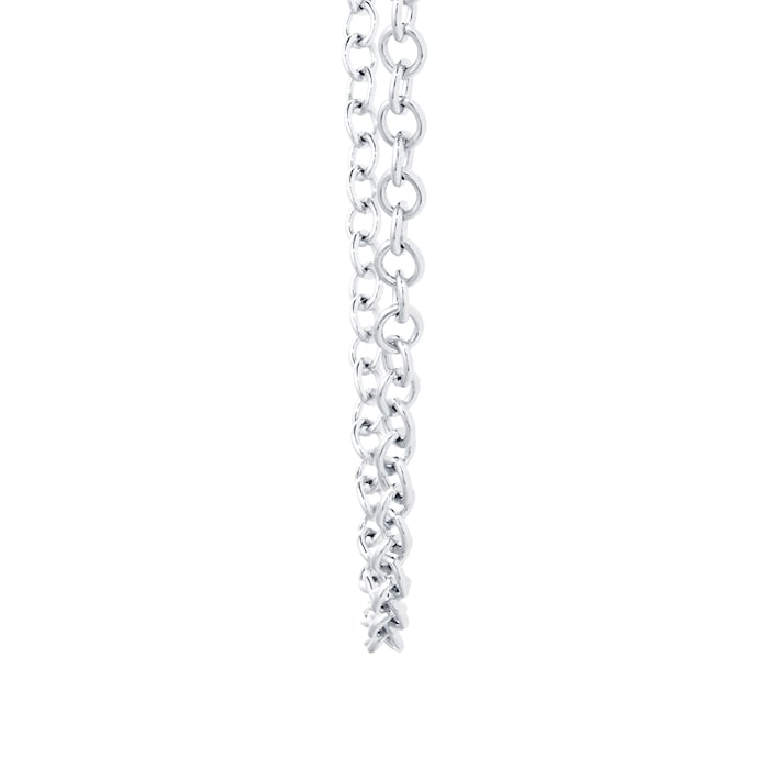 Goldsmiths 9ct White Gold 61cm (24") Oval Belcher Chain