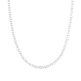 Goldsmiths 9ct White Gold 61cm (24") Oval Belcher Chain
