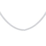Goldsmiths 9ct White Gold Closed Curb Chain