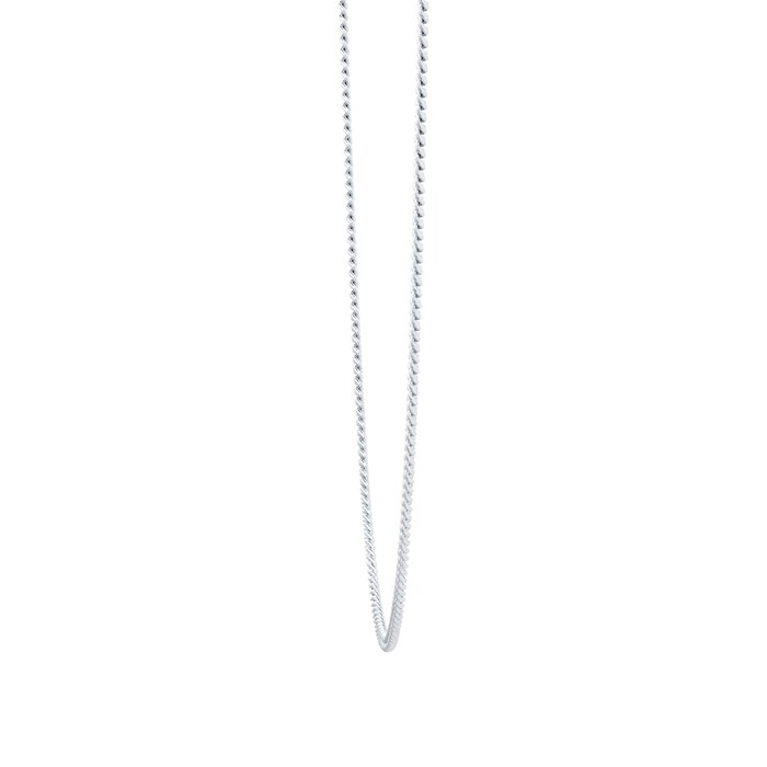 Goldsmiths 9ct White Gold Closed Curb Chain