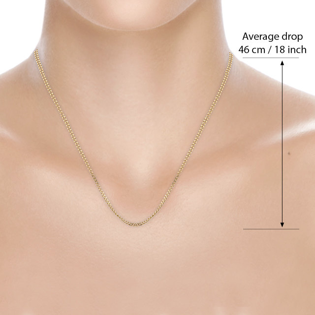 Goldsmiths 9ct Yellow Gold Curb 18 Inch Necklace