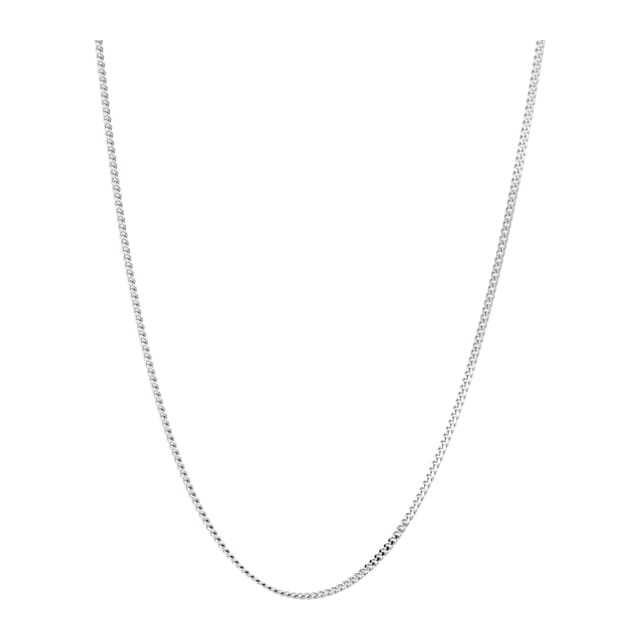 Goldsmiths 9ct White Gold Curb 18" Necklace