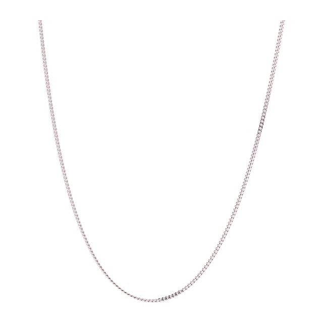 Goldsmiths 9ct White Gold Curb 20 Inch Necklace