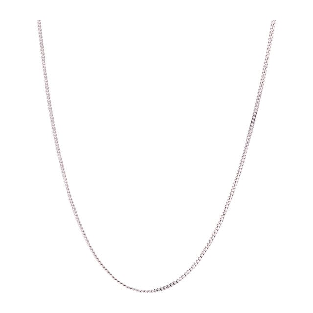 Goldsmiths 9ct White Gold Curb 20 Inch Necklace