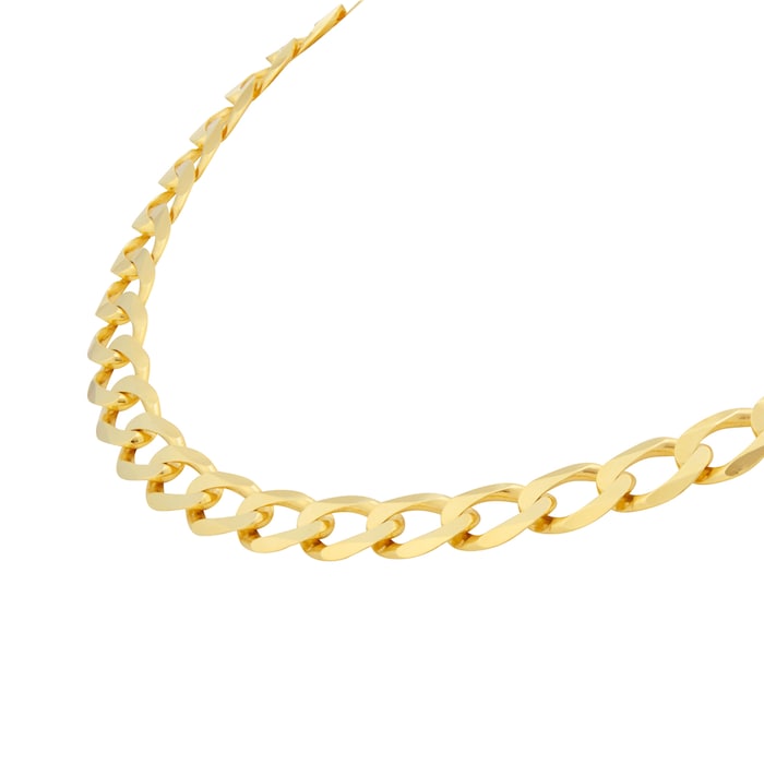 Goldsmiths 9ct Yellow Gold 20 inch Flat Curb Chain