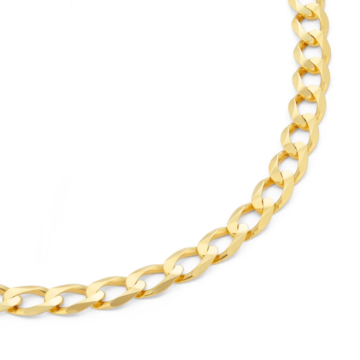 Goldsmiths 9ct Yellow Gold 20 inch Flat Curb Chain