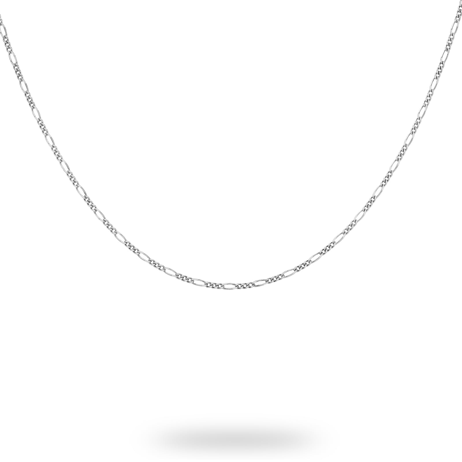 White gold hot sale chain figaro