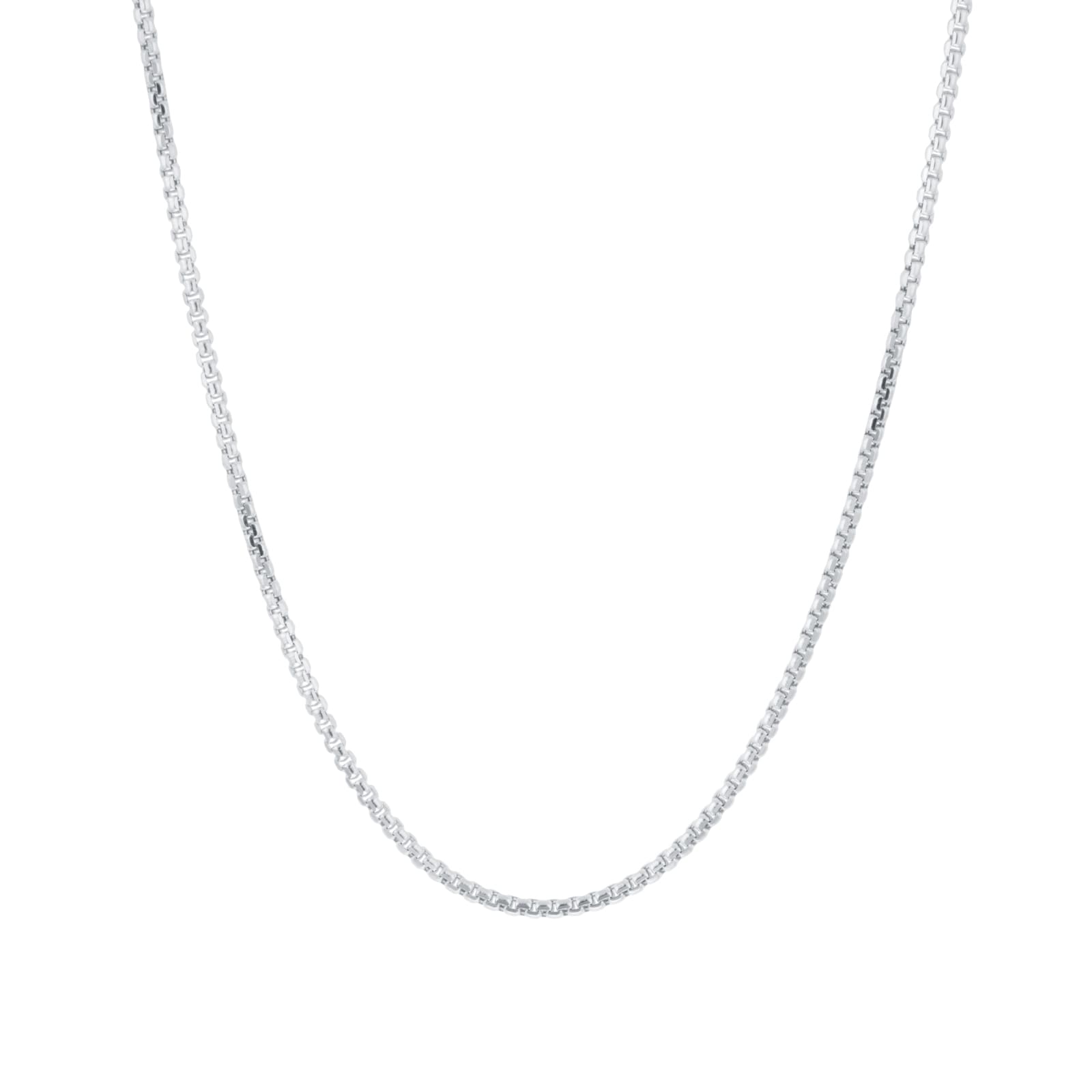 Mappin & Webb 14ct White Gold 2.7mm 18 Inch Box Chain Mappin & Webb 14ct White Gold 2.7mm 18 Inch Box Chain