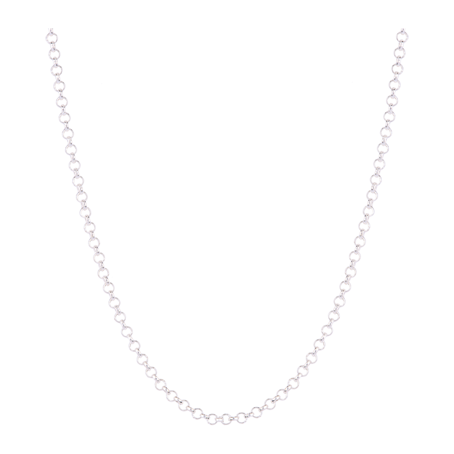 Goldsmiths 9ct White Gold Belcher 16" Necklace