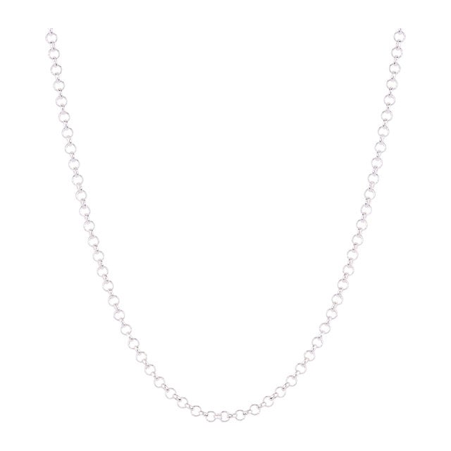 Goldsmiths 9ct White Gold Belcher 18 Inch Necklace