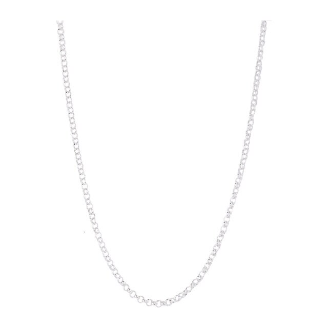 Goldsmiths 9ct White Gold Belcher 18 Inch Necklace