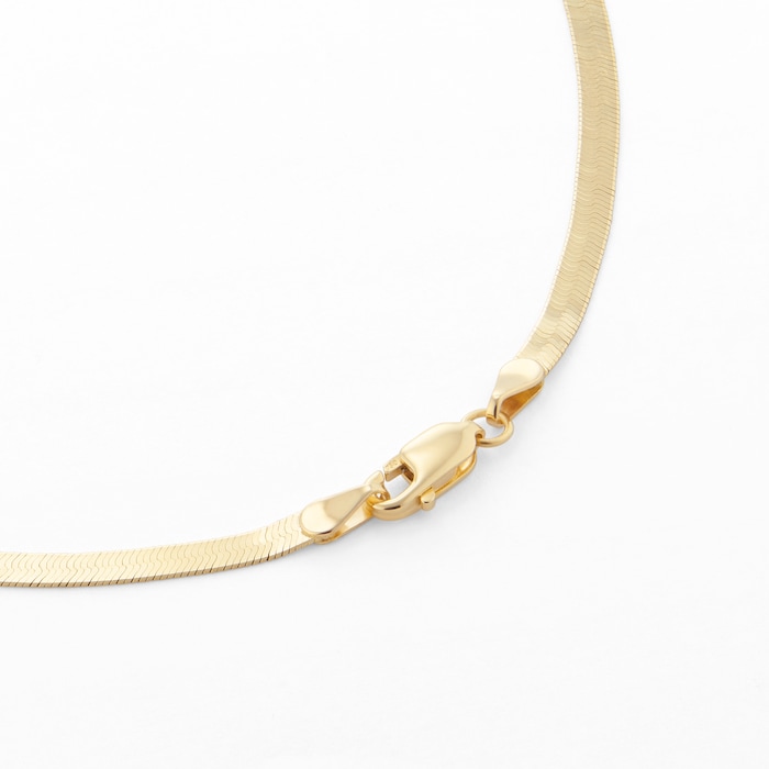 Goldsmiths 18ct Yellow Gold Thin Herringbone Chain