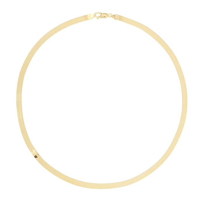 Goldsmiths 9ct Yellow Gold Thick Herringbone Chain