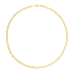 Goldsmiths 9ct Yellow Gold Thick Herringbone Chain