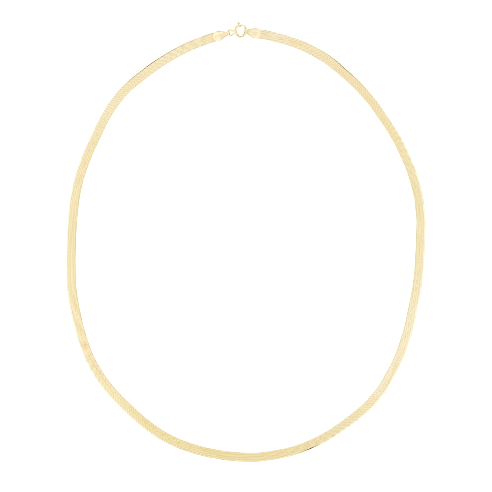 9ct Yellow Gold 18 Inch Flat Herringbone Chain | H.Samuel