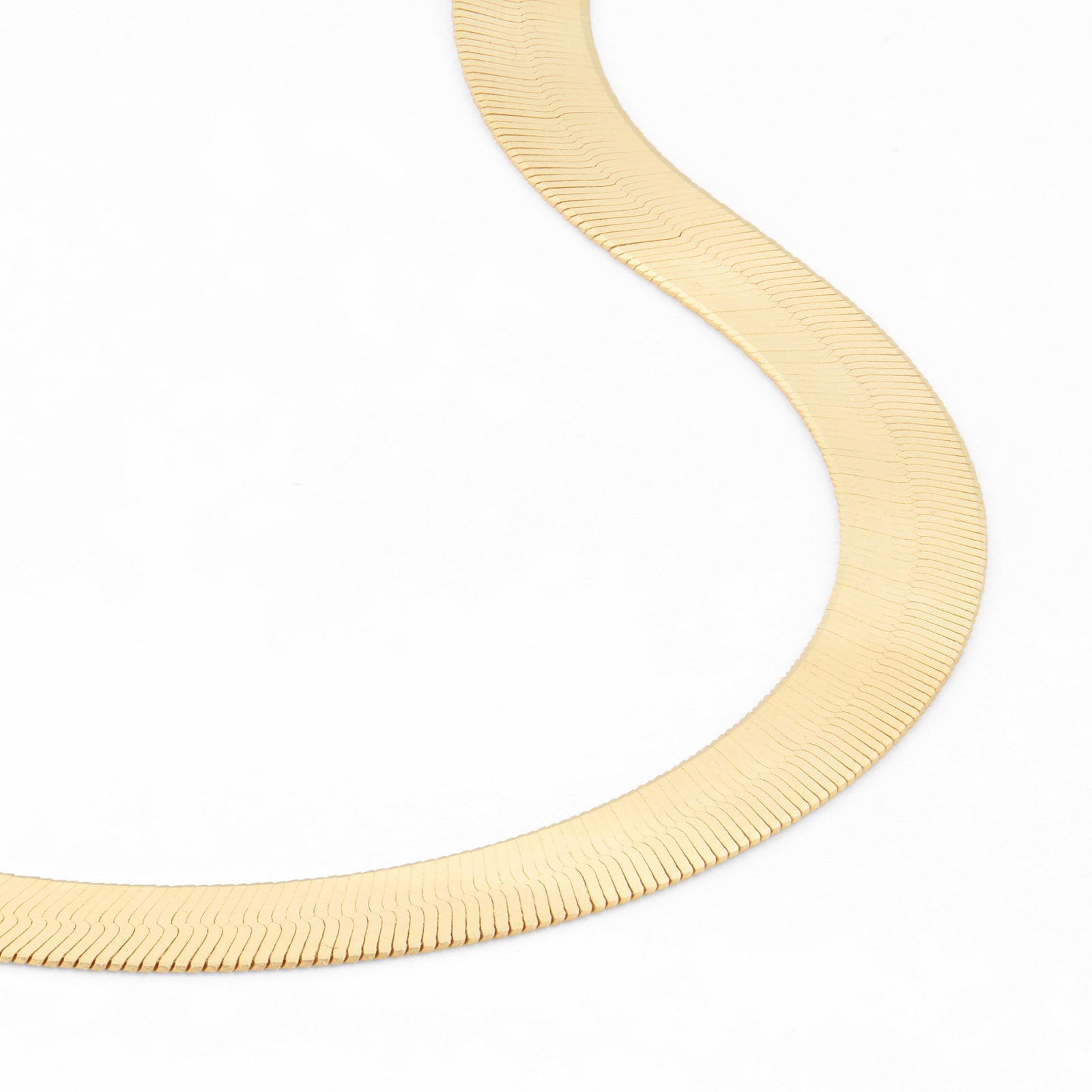 Solid gold hot sale herringbone chain