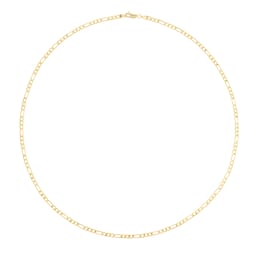 13090002 - 9ct Yellow Gold Thin Hollow Figaro Chain