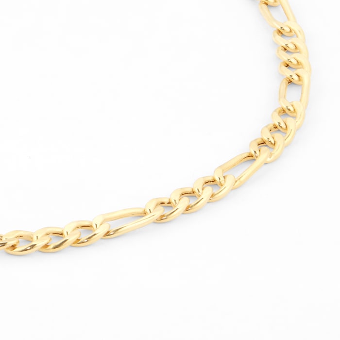 Goldsmiths 9ct Yellow Gold Thin Hollow Figaro Chain