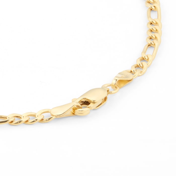 Goldsmiths 9ct Yellow Gold Thin Hollow Figaro Chain