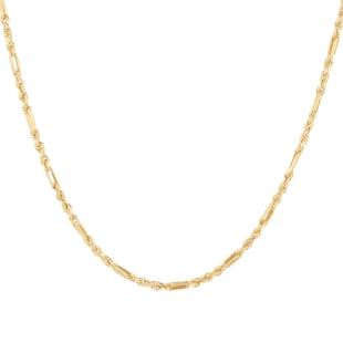 Best Luxury 
9ct Yellow Gold Hollow Diamond Cut Figaro Chain Necklace
