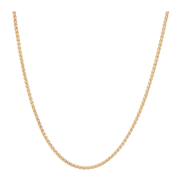 Goldsmiths 9ct Yellow Gold Spiga 16" Necklace