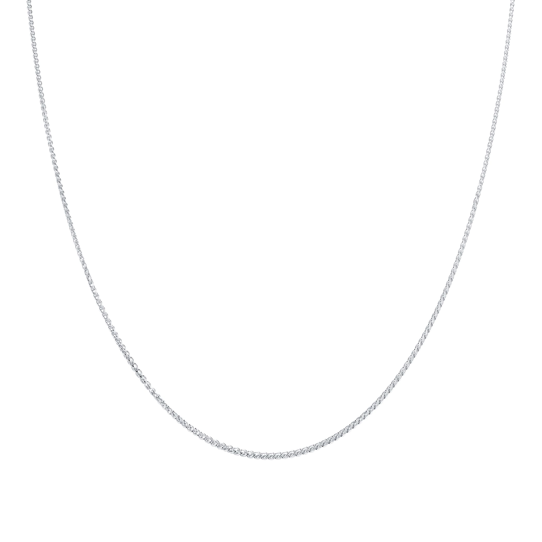 Goldsmiths 9ct White Gold Spiga 18 Inch Necklace Goldsmiths 9ct White Gold Spiga 18 Inch Necklace