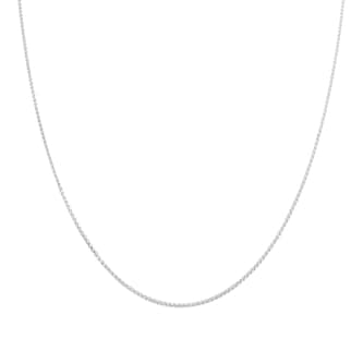 Goldsmiths 9ct White Gold Spiga 18 Inch Necklace