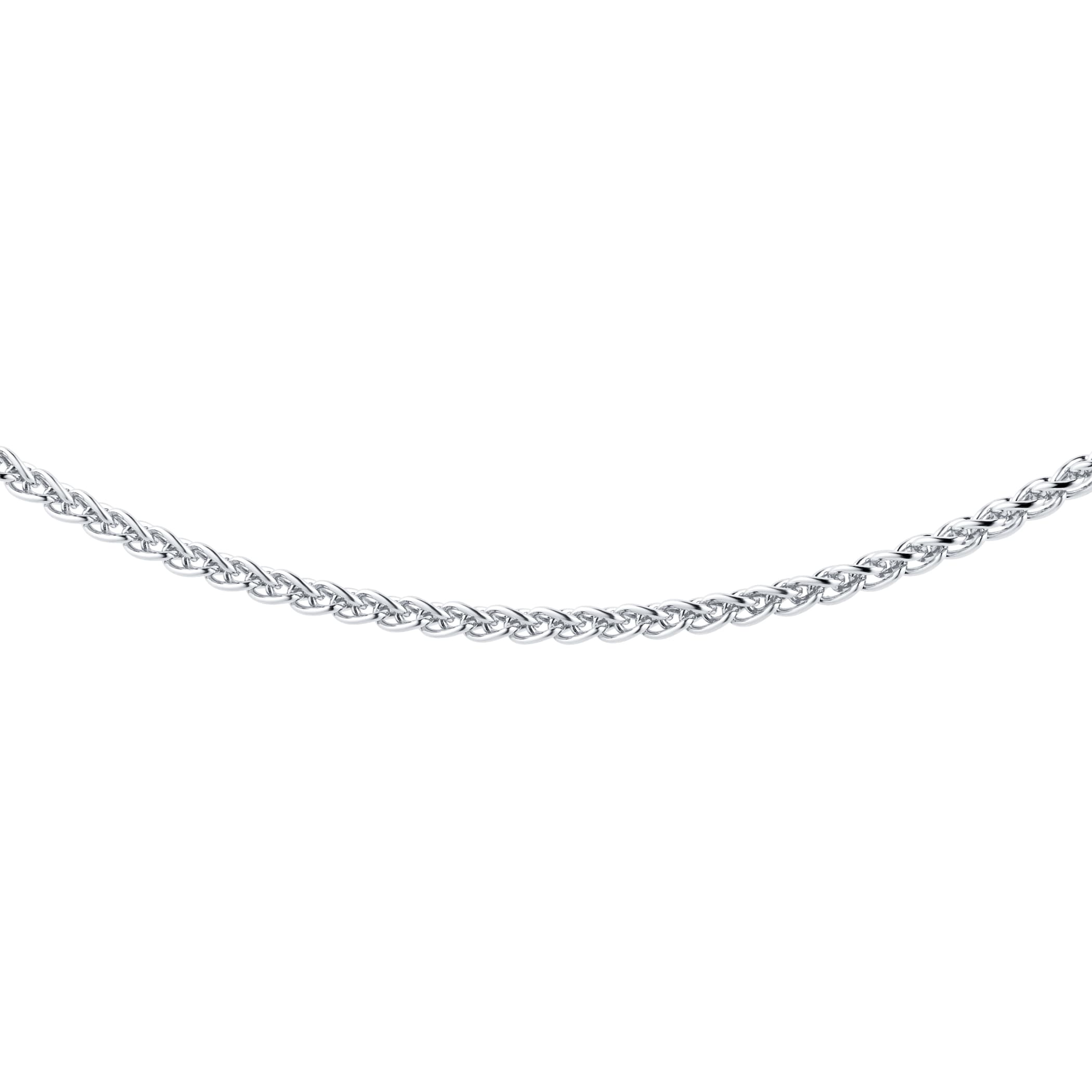 Goldsmiths 9ct White Gold Spiga 18 Inch Necklace Goldsmiths 9ct White Gold Spiga 18 Inch Necklace