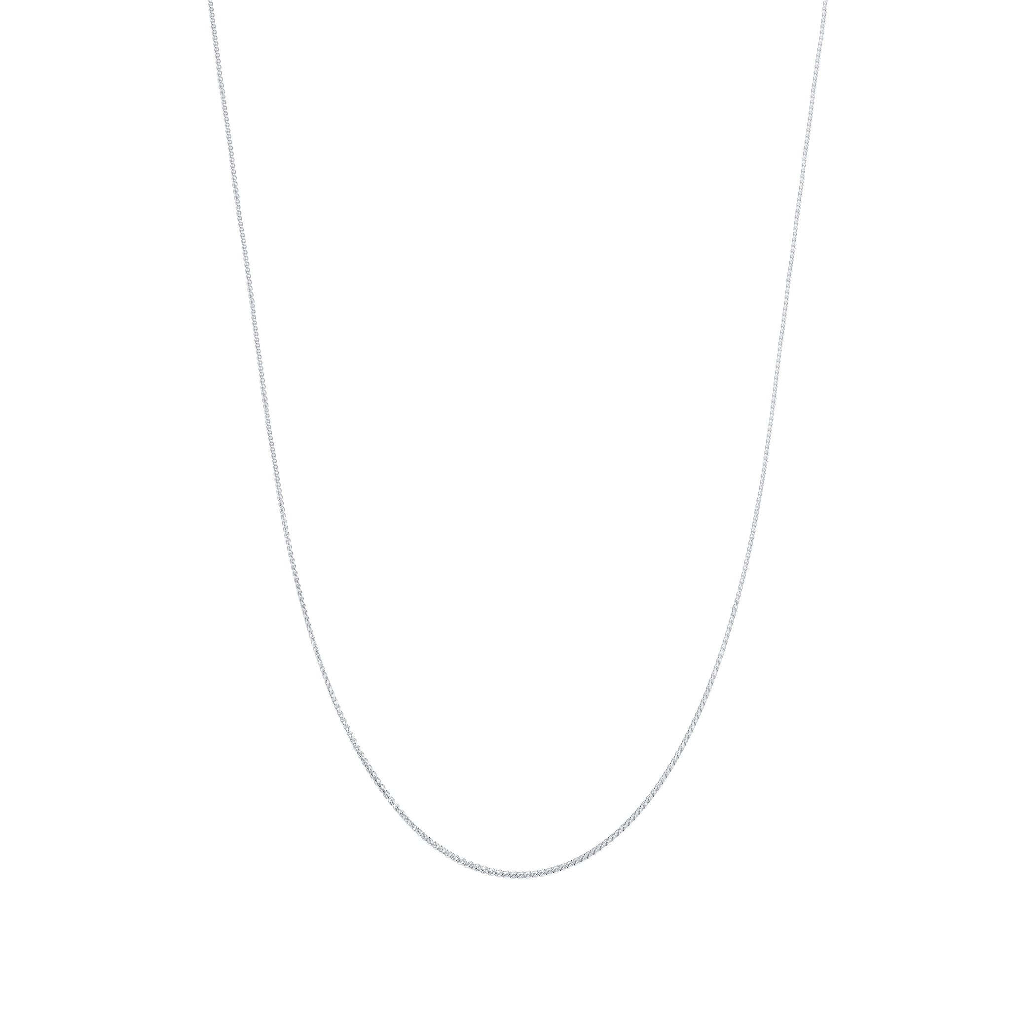 Goldsmiths 9ct White Gold Spiga 18 Inch Necklace Goldsmiths 9ct White Gold Spiga 18 Inch Necklace