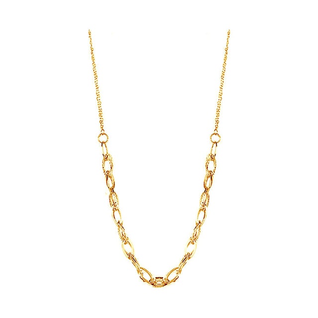 Goldsmiths 9ct Yellow Gold Multi Link Chain Necklace