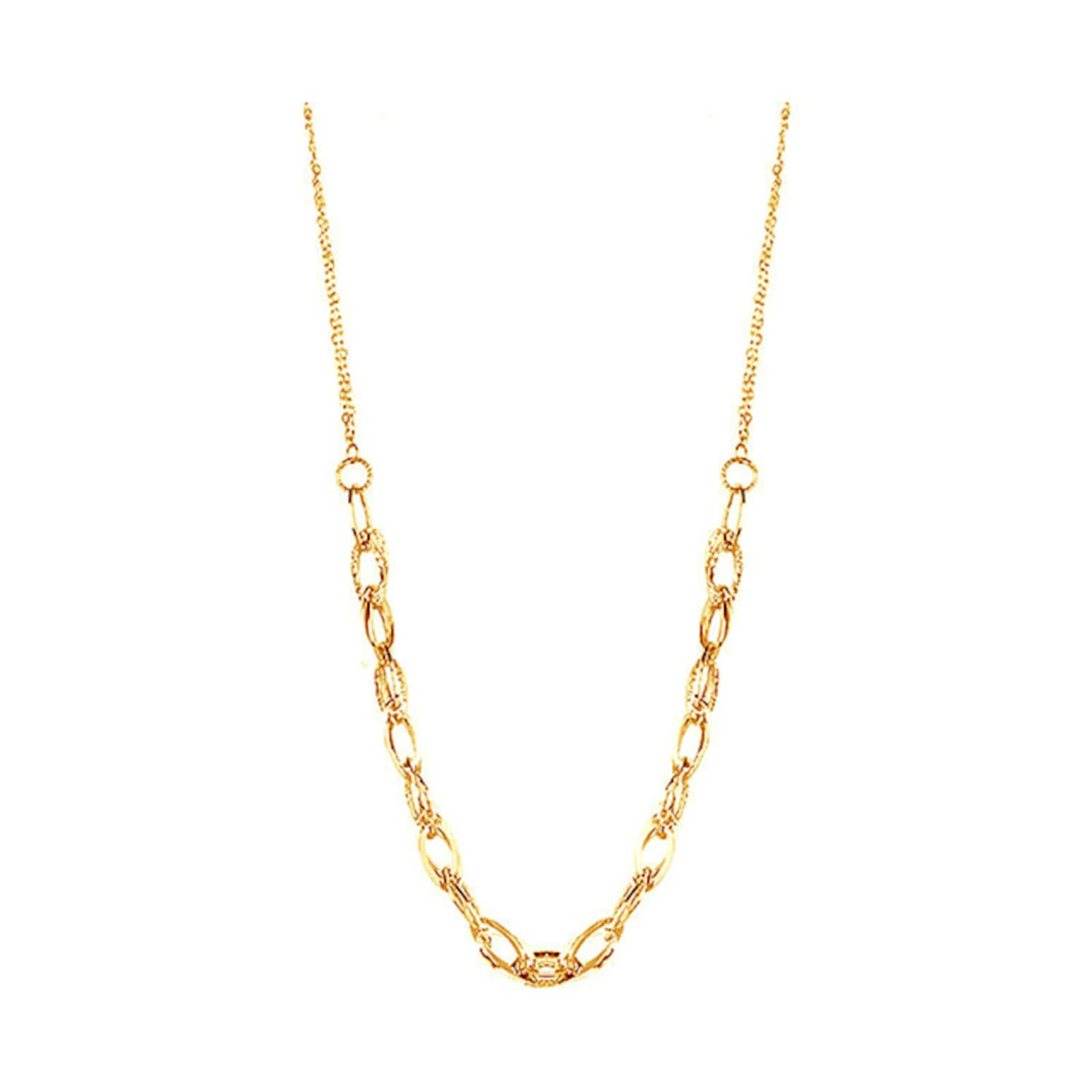 Goldsmiths 9ct Yellow Gold Multi Link Chain Necklace K15711 | Goldsmiths