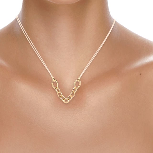 Goldsmiths 9ct Yellow Gold Multi Link Chain Necklace