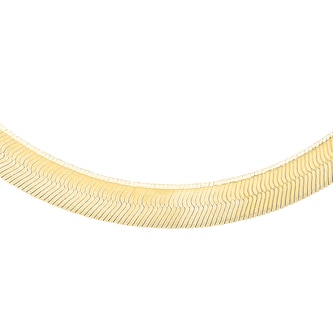 Goldsmiths 9ct Yellow Gold Herringbone Necklace Goldsmiths 9ct Yellow Gold Herringbone Necklace