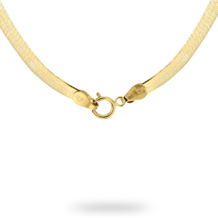 Goldsmiths 9ct Yellow Gold Herringbone Necklace