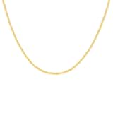 Goldsmiths 9ct Yellow Gold Fine Plait 17 Inch Herringbone Necklace