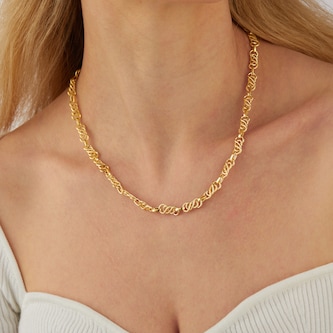 Goldsmiths 9ct Yellow Gold Celtic Chain