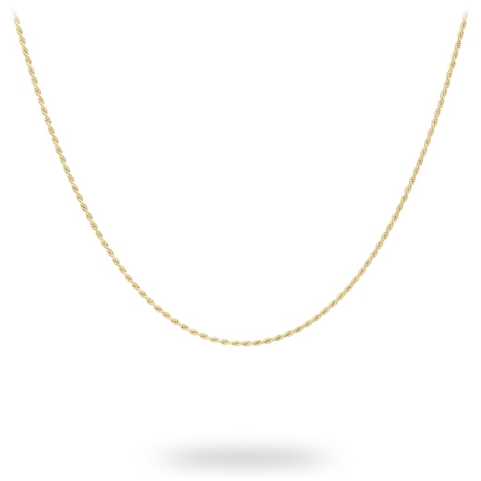 Goldsmiths 9ct Yellow Gold Rope 41cm Chain