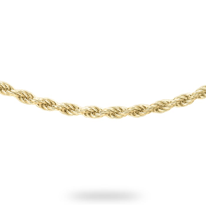 Goldsmiths 9ct Yellow Gold Rope 41cm Chain