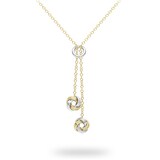 Goldsmiths 9ct Bicolour Gold Knot Necklace