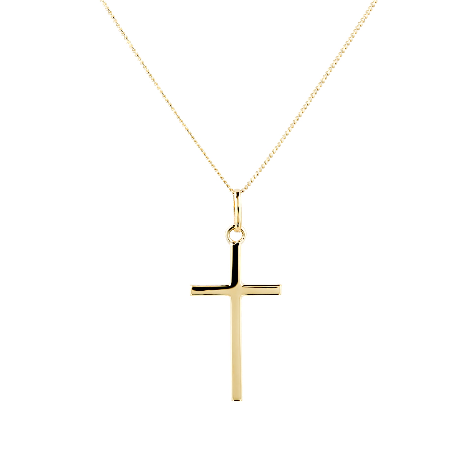 Goldsmiths 9ct Yellow Gold Cross Pendant
