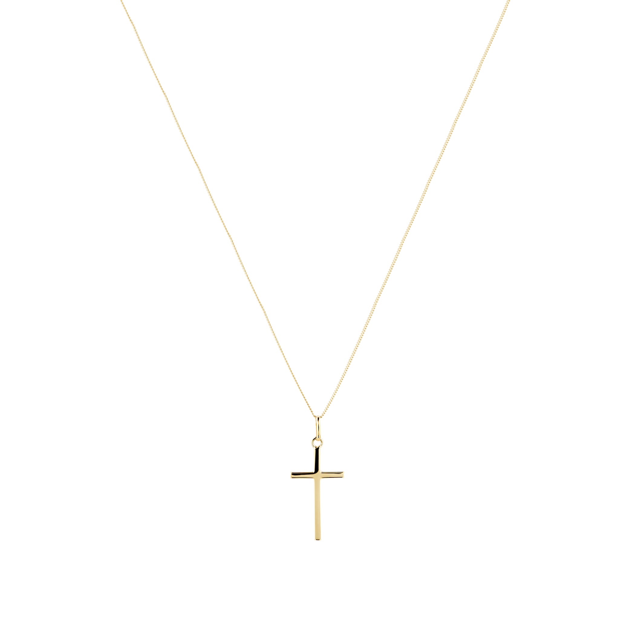 Goldsmiths 9ct Yellow Gold Solid Cross Pendant Goldsmiths 9ct Yellow Gold Solid Cross Pendant