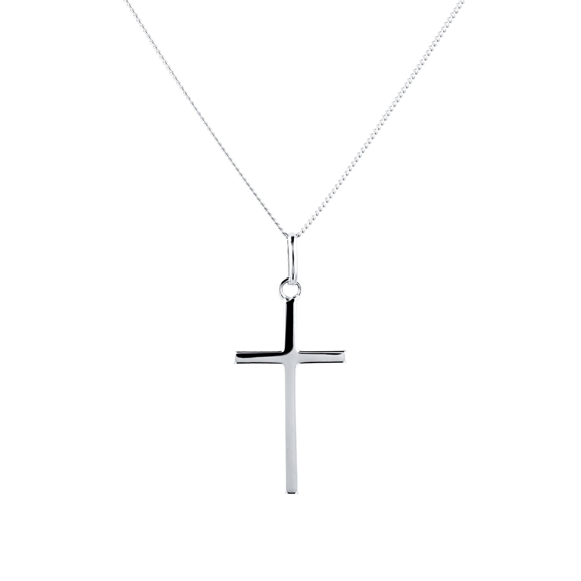 Goldsmiths 9ct White Gold Cross Pendant