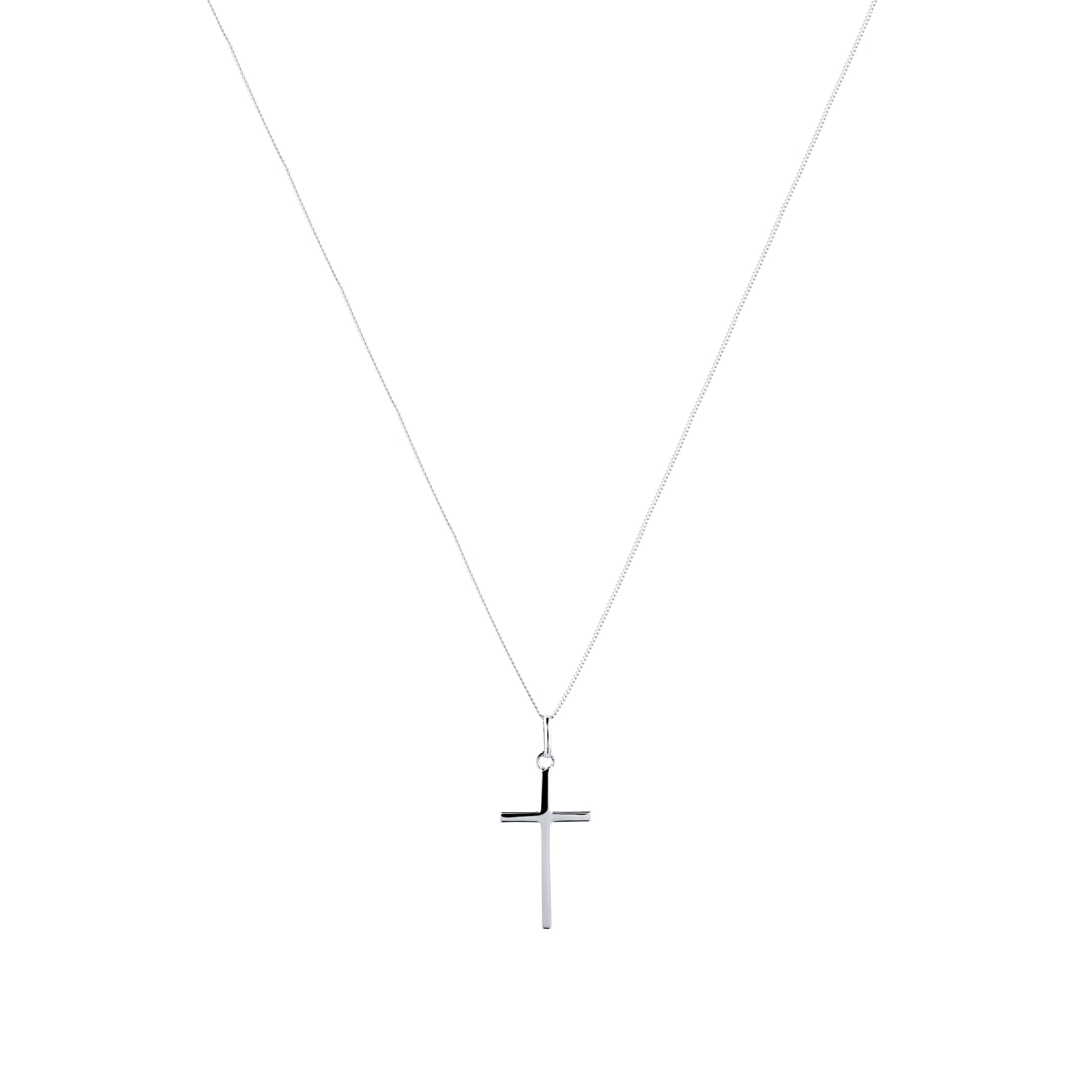 Goldsmiths 9ct White Gold Cross Pendant