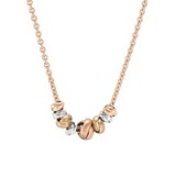 Goldsmiths 9ct Rose & White Gold Love Knot Necklace
