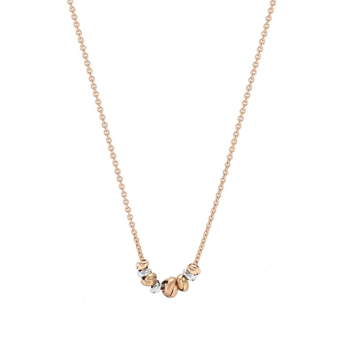 Goldsmiths 9ct Rose & White Gold Love Knot Necklace