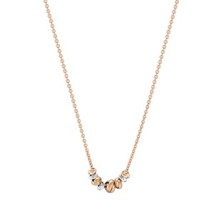 Goldsmiths 9ct Rose & White Gold Love Knot Necklace