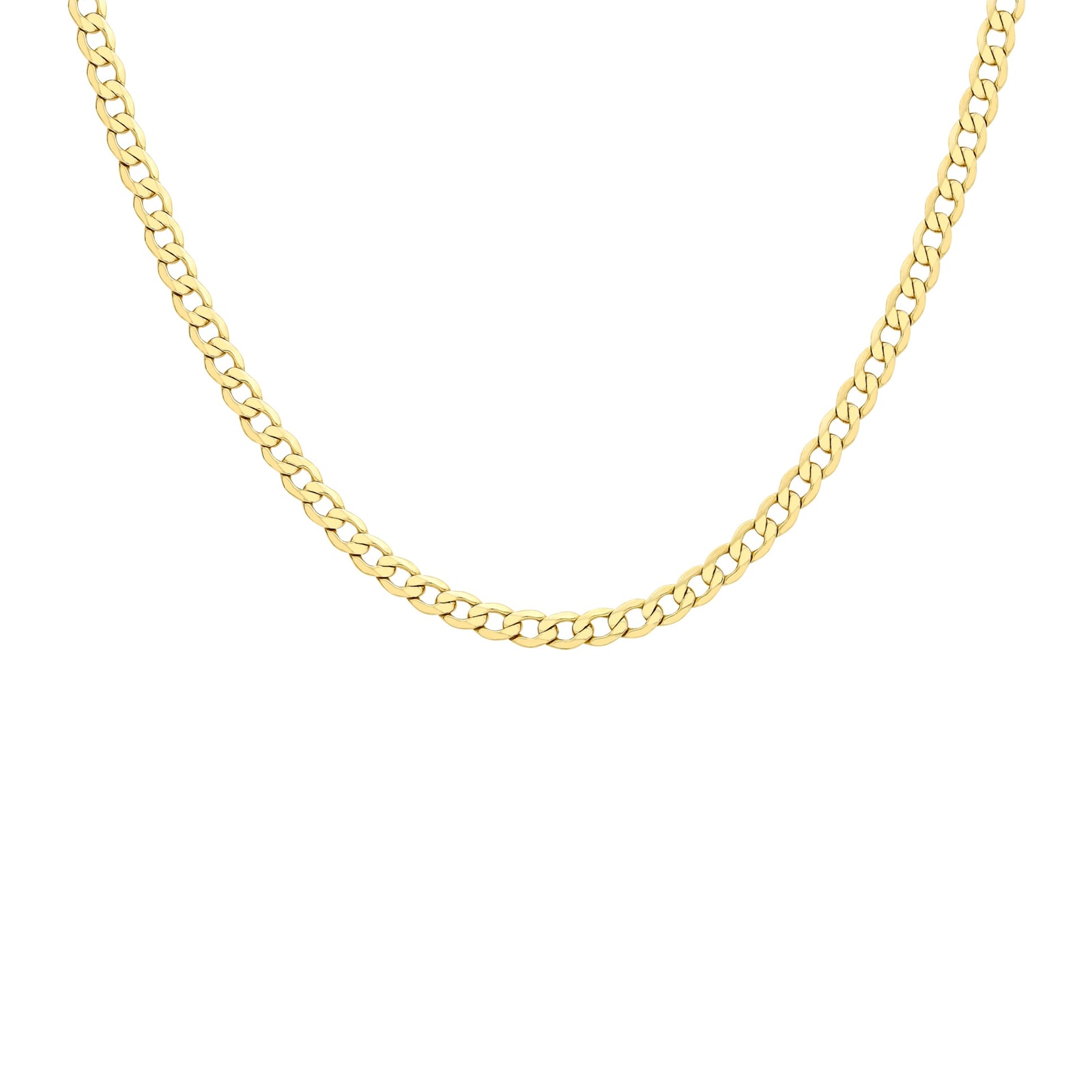 Goldsmiths 9ct Yellow Gold 6 Sided 20 Inch Curb Chain Goldsmiths 9ct Yellow Gold 6 Sided 20 Inch Curb Chain