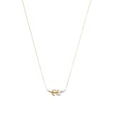 Goldsmiths 9ct Yellow Gold Marquise Cut Cubic Zirconia Necklace